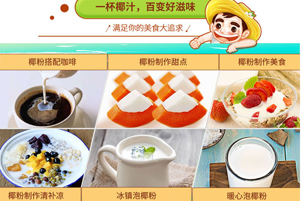 珍品椰子粉的(de)多種食用搭配(pèi)